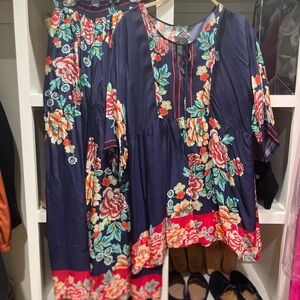 Johnny Was size large palazzo pants and top.